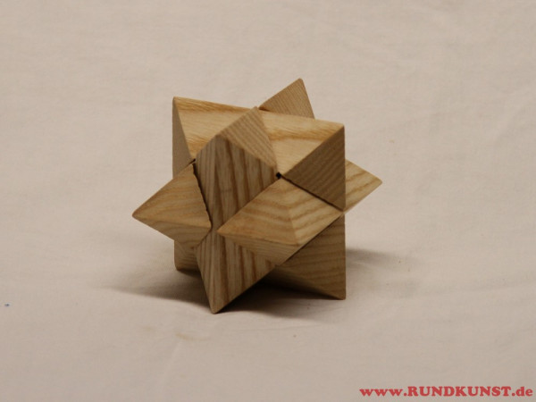 Escherstern . Escherpuzzle . Knobelstern aus Esche