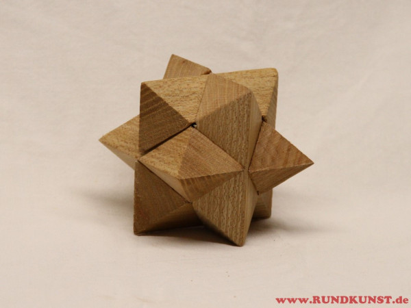 Escherstern . Escherpuzzle . Knobelstern aus Ulme Rüster