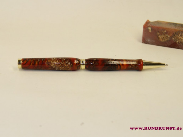 Kugelschreiber Epoxy mit Zapfen rot – Bild 3